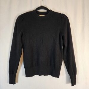 Boden 100% Cashmere Puff Shoulder Sweater Black Preppy Classic Womens XS